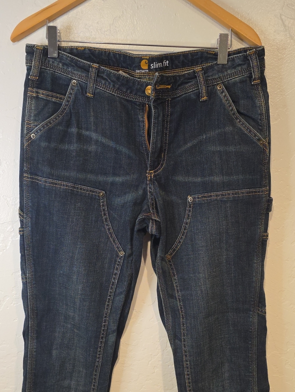Carhartt Slim Fit Dark Indigo Work Jeans